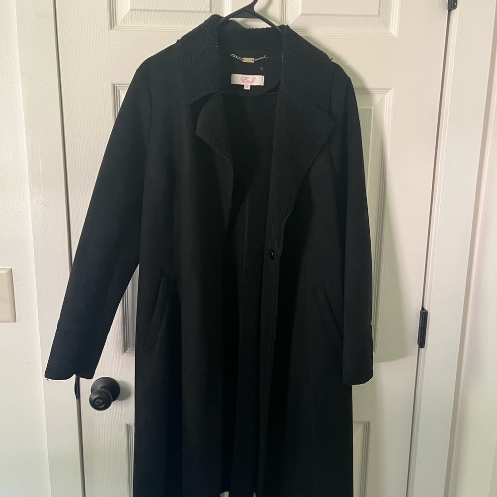 Eliza J Black Trench Coat